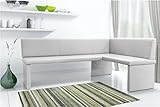 Eckbankgruppe Eckbank KüChe Eckbank Eckbank Bank Küchenbank Kunstleder Weiss 196 x 142 cm Sitzecke KüChe Eck Essgruppe Eckbank E