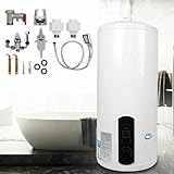 100L Elektroboiler Elektrospeicher Warmwasserbreiter mit Zubehör ABS Elektro Warmwasser 2000W Water Heater Boiler Vertikal Warmwasserb