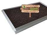innogard Schneckenzaun Typ-AZ01 Galvalume Alu-Zink 8er Set 4 x Schneckenzaun 1m und 4 x Eckverbindung 90°