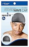 Magic Stocking Wave Cap Pack 2 Caps Black Hair Du Rag by MAGIC