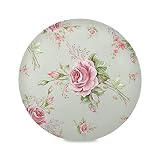 Platzsets mit Rosenmotiv, rund, hitzebeständig, rutschfest, waschbar, für Zuhause, Küche, Innen- und Außenbereich, Party-Dek