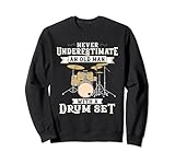 Ein alter Mann mit einem Schlagzeug Set Vintage Drummer Lustiger Spruch Sw