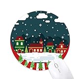 Schneeflocken Wolkenbaum Haus rund um Gummi Maus Pad Weihnachtsdek