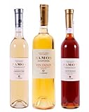 Samos Likörwein 3er Probierset | Samos Vin Doux 0,75l | Samos Anthemis 0,5l | Samos Grand Cru 0,5l | + 1x 20ml ElaioGi Olivenö
