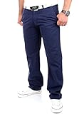 Reslad Herren Chino Hose Chinohose Herren Hosen Herrenhose Stretch Stoffhose Männer Dunkelblau Blau (W32 / L32, RS-2000 Navyblau)