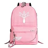 WANHONGYUE The Legend of Zelda Student Backpack Büchertasche Mädchen Schultasche 15,6-Zoll-Laptop-Rucksack für Anime-Liebhaber Pink / 4