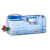 Sliveal Wasser Kanister 5~22 Liter Mit Hahn Camping Lebensmittelecht Weithals Bpa Frei Blau Auto Tragbar Geeignet Für Outdoor-Camping Und Fahren (10L(type3))