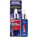 L'Oréal Paris Retinol Serum, Anti-Falten Nacht-Serum, Mit Vitamin A, pflegendem Öl & Hyaluronsäure, Revitalift Laser, 30