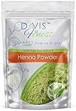 Davis Finest PPD-freie Haarfarbe aus Henna – Henna-Pulver in Body-Art-Qualität zur Herstellung von Henna Haarfarbe für Haar und Bart – Für die Haarfarben Rot, Braun und Schwarz 100 g