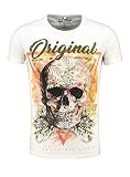 KEY LARGO Herren Shirt MT Triangle Skull weiß L