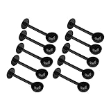 YYAN 10 Stück multifunktionale Kunststoff-Kaffeemesslöffel, wiederverwendbar, stehend, Kaffeelöffel, Haushalts-Gewerbe (Farbe: schwarz)