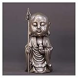 WQQLQX Statue Metallkulptur Buddha Statue Tibet Tibetaner buddhistischer Tempel Silber Ksitigarbha Ksitigarbha Buddha Statue Statue Statuette Skulp