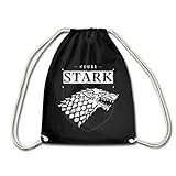 Spreadshirt Game Of Thrones Haus Stark Wappen Schattenwolf Turnbeutel, Schw