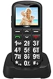 Uleway Mobiltelefon Seniorenhandy mit großen Tasten und ohne Vertrag, Dual SIM Rentner GSM Handy mit SOS Notruftaste Großtastenhandy mit L