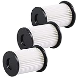 3 Hochwertige HEPA Filter - Für Akku Staubsauger CleanMaxx PC P008E und PC P009E passend - Wiederverwendbar aus umweltfreundlichem Material - Bestleistung beim Saug