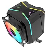 CIFE CPU Kühler RGB 90mm PWM Lüfterkühlung Für Intel LGA1150 1151 1155 1156 775 AMD AM3 AM4 Kühler RGB CPU Kühler Für PC (Color : GW-G400OE)