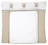 Schardt 3/710 Wickelauflage Elefant beige, mit abnehmbarem Frottebezug, 80 x 75 cm - mit Applik