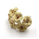 WANGJBH Trockenblumen 12 Teile/los künstliche Blume blumenstrauß Seide Gold Silber Weihnachten Blume für Hochzeit Hause Party Dekoration gefälschte staubzeit Blumen Künstliche Blume (Color : Gold)