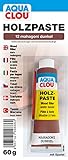 Clou Holzpaste Holzspachtel: innen Holz Spachtelmasse zum Ausbessern von Löchern, Dellen, Rissen in Möbeln, Türen, Parkett und Laminat - mahagoni dunkel, 60 g, 1 Pack