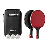 ARVARUS Tischtennisschläger-Set • Premium Tischtennis-schläger mit Hülle • Tischtennis-Set • Perfekt für Anfänger und Fortgeschrittene Sp