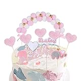 MiaLover 14 Stück Tortendeko Mädchen Babyparty Kuchen Topper Kuchendeko Baby Shower Rosa It's a Girl Kuchen Topper Elefante Kuchen Zubehör Tortendekoration Baby T