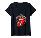 Damen Rolling Stones Official 50th Logo T-Shirt mit V