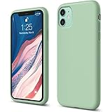 elago Liquid Silicone Case Kompatibel mit iPhone 11 Hülle (6,1'), Silikon Handyhülle, Rundumschutz : 3-Layer Schutzhülle, erhöhter Rand für Bildschirm & Kamera (Pastellgrün)
