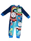 Thomas & Friends Jungen Einteiler Thomas, die kleine Lokomotive, Größe 1–5 Jahre, Marineblaue Ärmel., 86-92