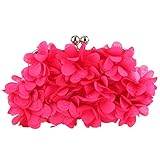 Bonjanvye Floral Clutch Purses for Women Satin Evening Bag-F