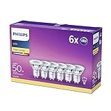 Philips LEDclassic Lampe ersetzt 50W, GU10, 6-er Pack, warmweiß (2700 Kelvin), 355 Lumen, Reflek