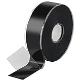 Poppstar 1x 11m selbstverschweißendes Silikonband, Silikon Tape Reparaturband, Isolierband und Dichtungsband (Wasser, Luft), 25mm breit, schw