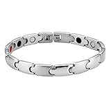 Zysta Schmuck Herren Damen Magnetarmband Titan magnetische Armband Magnet Partnerarmbänder Manschette Armreif aus Edeltahl mit U