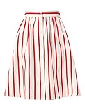 Allegra K Damen A Linie Elastisch Knopfleiste Streifen Midirock Rock Rot S