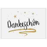 3 Stück Premium Dankeskarten (Klappkarten) mit 3 Umschlägen, Danke, Dankeschön, Karten, Dankekarten, Hochzeit, Geburt, Baby, Taufe, Abschied, Geburtstag, Jub