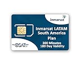 Inmarsat Isatphone 2 und Pro Prepaid SIM Karte – Südamerika, 300 Einheiten/180 Tage Gültigk