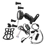 GPS Navigationshalterung , Handyhalter USB-Ladegerät Für YA-MAHA XT660R/X 2004-2014 XT1200Z 2014-2017 V-MA Motorrad Action GPS Navigation Halterung ,Motorrad-Halterungen ( Color : Holder-USB-wires )