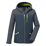 Killtec Jungen Funktionsjacke/ Outdoorjacke mit Kapuze KOS 64 BYS JCKT, blaugrau, 164, 37843-000