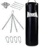 Boxersack 120x30 cm MMA Boxsack Hängend Gefüllt Punchingsäcke mit Kette und Deckenhaken Medium [137]