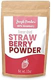 Jungle Powders Erdbeeren Pulver - 100g 100% natürlich, rotes Erdbeerpulver gefriergetrocknet – ohne GVO, Vegan - Super Food Erdbeerpulver zum Back