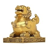 DALIZHAI777 Feng Shui Statuen Messing Feng Shui Dekor Home Decoration Anziehen Reichtum und Glück Handgeschnitzte Handwerker Bestes Hauswarming Geschenk Four Seasons Frieden 6 Zoll Höhe Dekoartik