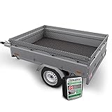 TRAILERFIX | Anhängernetz zur Ladesicherung [125x210cm]–Hängernetz Gummi dehnbar [200x300cm]–Engmaschiges Ladesicherungsnetz–Inkl. Expanderhaken, T