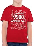 Geburtstagsgeschenk Geburtstag - (Wurzel 900) 30 Jahre alt - weiß - 128 (7/8 Jahre) - Rot - 30. Geburtstag - F130K - Kinder Tshirts und T-Shirt für Jung