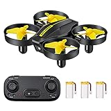 DEVASO Mini Drohne für Kinder und Anfänger mit 3 Akkus Quadrocopter RC Drone, Mini Helikopter mit Kopfloser Modus Throw’N Go, 3 Geschwindigkeitsmodi, Spielzeug Drohne für Anfäng