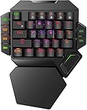 CZYNB Tastaturen 35 Tasten RGB Einhand der mechanischen Gaming-Tastatur Bunte Backlit Professionelle Gaming-Tastatur mit Handgelenkstütze USB Verdrahtete mechanische Tastatur für das Sp