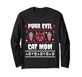 Purr Evil Ugly Halloween 2021 Cat Mom Katzen Mama Lustig Lang
