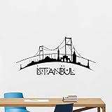 Istanbul Skyline Wandaufkleber Stadt Vinyl Aufkleber Kunst Schlafzimmer Türkei Dekor Muster Wandtattoo Wohnzimmer Sofa Hintergrund 117 * 57