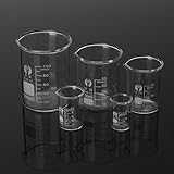 EsportsMJJ 5X Abgestufter Glasbecher 5Ml 10 Ml 25Ml 50Ml 100Ml Set Mess Laborg