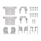 Ersatzteil-Set für Victoria M. Dachfenster Verdunkelungsrollo, Schrauben, Halterungen, Verschlusskappen, Seitenteile, Grau, passend für Roto & Fakro-D