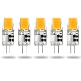 XNJHMS G4 LED Lampen, 5W LED Leuchtmittel ersetzt 45W Halogenlampen, 500LM, warmweiß 2700K, 12V AC/DC, kein Flackern, Nicht dimmbar, G4 LED Glühlampe, 5er Pack