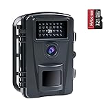 COOLIFE 16MP 1080P HD Wildkamera Fotofalle IP66 Wasserdicht Jagdkamera 940nm IR LEDs Nachtsicht Bewegungsmelder 0,2s Schnelle Trigger Geschwindigkeit Nachtsicht Wildkamera mit 32G Speicherk